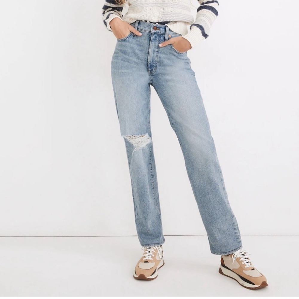 Madewell The Perfect Vintage Straight Jean in Reinhart Distressed Wash 27‎